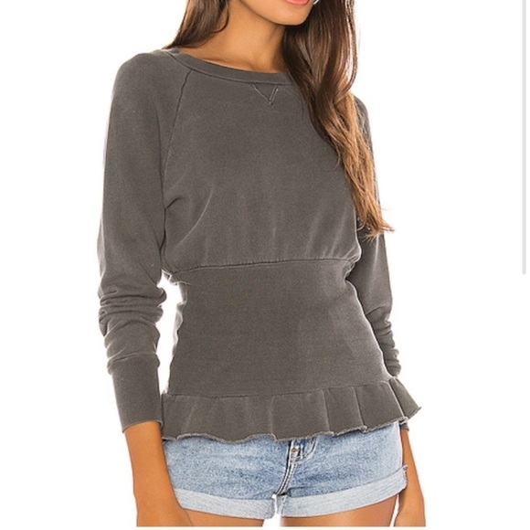 NSF / Indira Rib Waist Crew in olive green grey XS - Picture 3 of 9